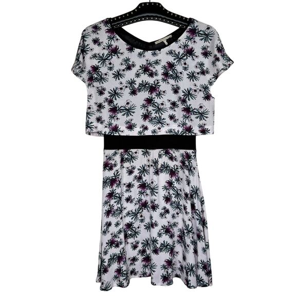 Maje River Optical Illusion Floral Short Sleeve Dress Small - Picture 2 of 16